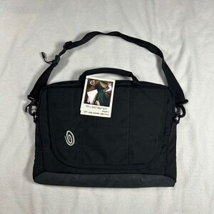 Timbuk2 Full Caf Half Biz Laptop Messenger Bag Black Ballistic Nylon Briefcase